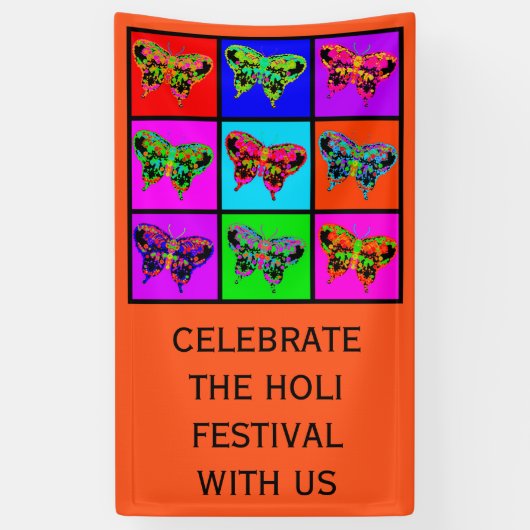 holiES - Psychedelische Schmetterlinge Mosaik Banner (Vertikal)