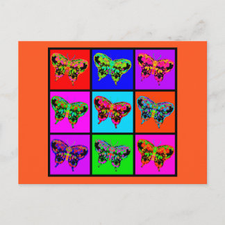 holiES - Psychedelische Schmetterlinge Mosaik Postkarte