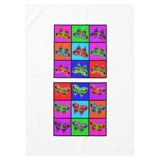 holiES - Psychedelische Schmetterlinge Mosaik Tischdecke (Vorderseite)