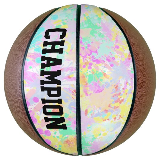 holiES - Splashes nahtlose Muster Pastell 1 Basketball (Vertikal)