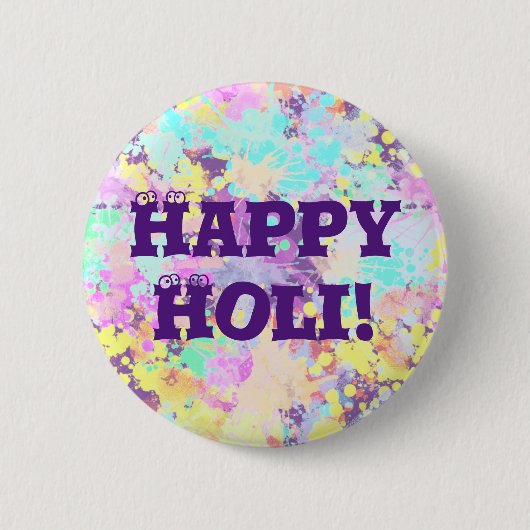 holiES - Splashes nahtlose Muster Pastell 1 Button (Vorderseite)