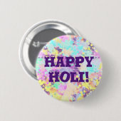 holiES - Splashes nahtlose Muster Pastell 1 Button (Vorne & Hinten)