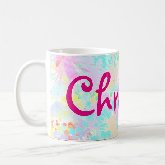 holiES - Splashes nahtlose Muster Pastell 1 Kaffeetasse (Links)