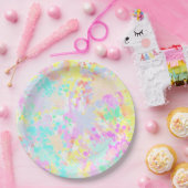 holiES - Splashes nahtlose Muster Pastell 1 Pappteller (Party)