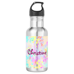 holiES - Splashes nahtlose Muster Pastell 1 Trinkflasche