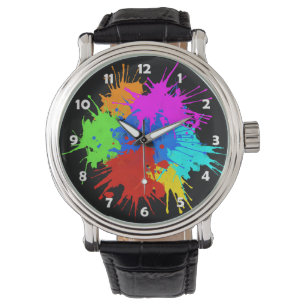 holiES - Splashes rund 2 + Ihre Ideen Armbanduhr