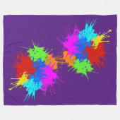 holiES - Splashes rund 2 + Ihre Ideen Fleecedecke (Vorderseite (Horizontal))