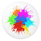 holiES - Splashes rund 2 + Ihre Ideen Keramikknauf (Vorderseite)