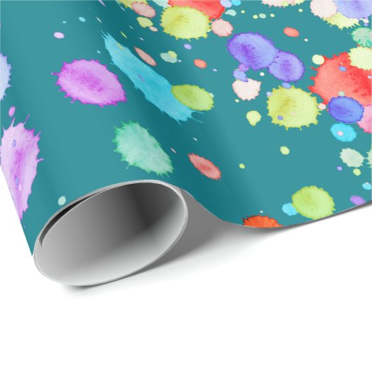 holiES - Spritzer mehrfarbig 1 + Ihr Backgr. Geschenkpapier (Rolleneckpunkt)