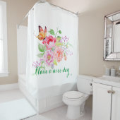 holiES - Wasserfarbene Frühlingsblumen Bouquet 2 Duschvorhang (Beispiel)