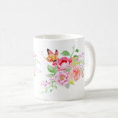 holiES - Wasserfarbene Frühlingsblumen Bouquet 2 Kaffeetasse (VorderseiteRechts)