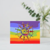 holiES - WIR SIND ALLE FERIEN + Ihr Backgr. Postkarte (Stehend Vorderseite)