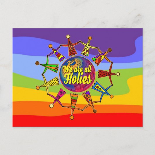 holiES - WIR SIND ALLE FERIEN + Ihr Backgr. Postkarte (Vorderseite)