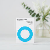 Holing Circle - Sky Blue Visitenkarte (Stehend Vorderseite)