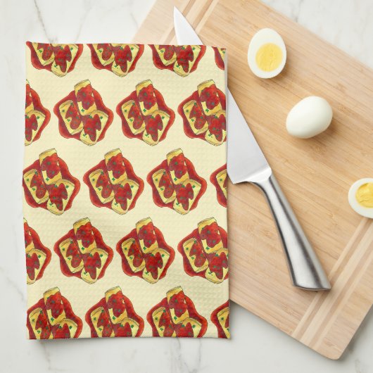 Holishkes Gestütetes Cabbage Roll jüdisches Kochen Geschirrtuch (Viertel Falte)