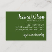 Holishkes Gestütetes Cabbage Roll jüdisches Kochen Visitenkarte (Rückseite)