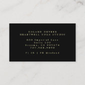 Holistic Celestial Sun Moon Black Visitenkarte (Rückseite)