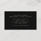 Holistic Celestial Sun Moon Black Visitenkarte (Rückseite)