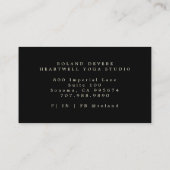 Holistic Celestial Sun Moon Black Visitenkarte (Rückseite)