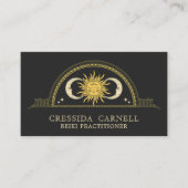 Holistic Celestial Sun & Moon Mystical Cosmic Visitenkarte (Vorderseite)