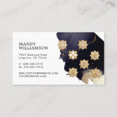 Holistic Gold Chakra Energy Points Dunkle Tinte Yo Visitenkarte (Rückseite)