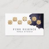 Holistic Gold Chakra Energy Points Dunkle Tinte Yo Visitenkarte (Vorderseite)