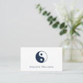Holistic Healer Yin Yang QR Code Wellness Visitenkarte (Stehend Vorderseite)