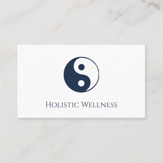Holistic Healer Yin Yang QR Code Wellness Visitenkarte (Vorderseite)