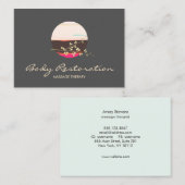 Holistic Health and Wellness Massage Therapeut Visitenkarte (Vorne/Hinten)