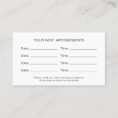 Holistic Health Coach Therapist Terminkarte (Rückseite)