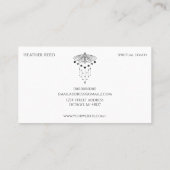 Holistic Heather | Moon Phase Moth Spiritual Coach Visitenkarte (Rückseite)