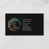 Holistic Massage Therapist Wellness Spa Visitenkarte (Rückseite)