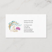 Holistic Massage Therapy Healer Energy Lotus Visitenkarte (Rückseite)