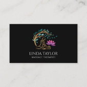 Holistic Massage Therapy Healer Energy Lotus Visitenkarte (Vorderseite)