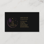 Holistic Massage Therapy Healer Energy Visitenkarte (Rückseite)