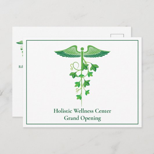 Holistic Medicine Wellness Centre Grand Opening Postkarte (Vorne/Hinten)