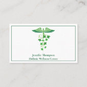 Holistic Medicine Wellness Centre Naturopath Green Visitenkarte (Rückseite)