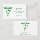 Holistic Medicine Wellness Centre Naturopath Green Visitenkarte (Vorne/Hinten)