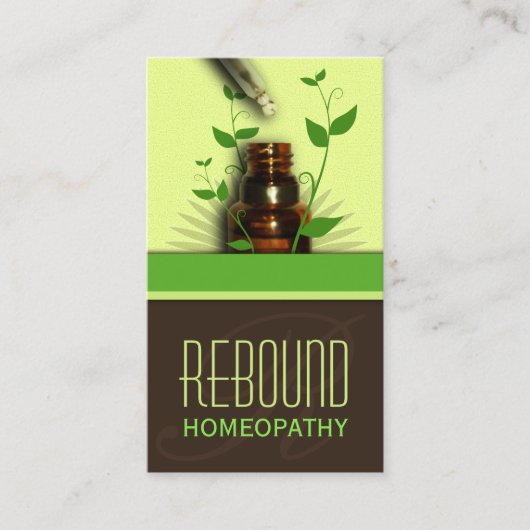 Holistic Natural Therapy Homeopathy Business Cards Terminkarte (Vorderseite)