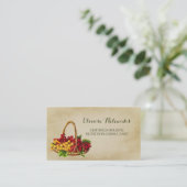 Holistic Nutrition Consultant Fruit Basket QR Code Visitenkarte (Stehend Vorderseite)