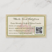 Holistic Nutrition Consultant Fruit Basket QR Code Visitenkarte (Rückseite)