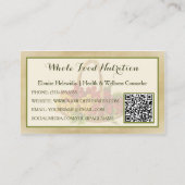 Holistic Nutrition Consultant Fruit Basket QR Code Visitenkarte (Rückseite)
