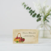 Holistic Nutrition Consultant Fruit Basket QR Code Visitenkarte (Stehend Vorderseite)
