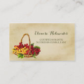 Holistic Nutrition Consultant Fruit Basket QR Code Visitenkarte (Vorderseite)