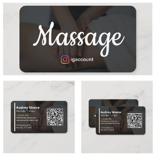 Holistic Therapy Massage Services Elegante Moderne Visitenkarte