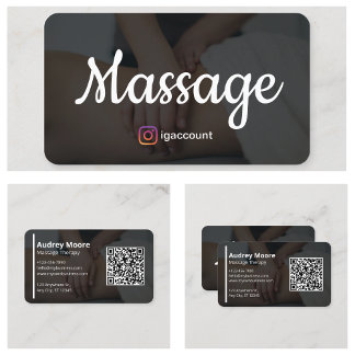 Holistic Therapy Massage Services Elegante Moderne Visitenkarte