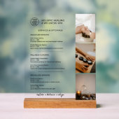 Holistic Wellness Services Menu Acrylschild (Neutral)