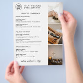 Holistic Wellness Services Menu Logo Photo QR Flyer (Hand)