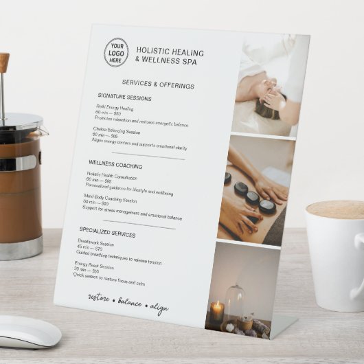 Holistic Wellness Services Menu Logo Photo Sockelschild (In Situ)