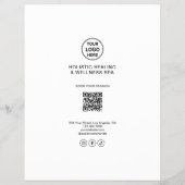Holistic Wellness Services Minimalist Menu Flyer (Hinten)